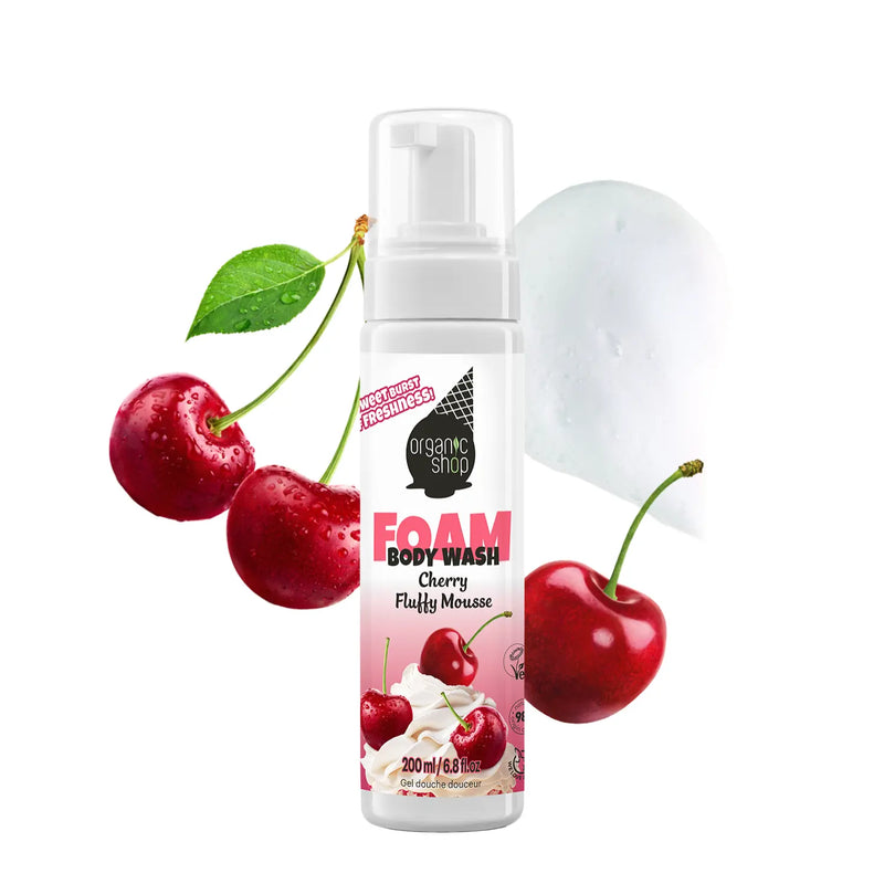 Organic Shop Foam Body Wash Cherry Fluffy Mousse