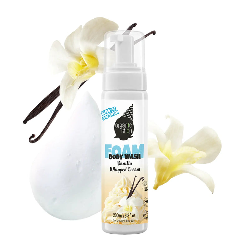 Organic Shop Foam Body Wash Vanilla Whipped Cream