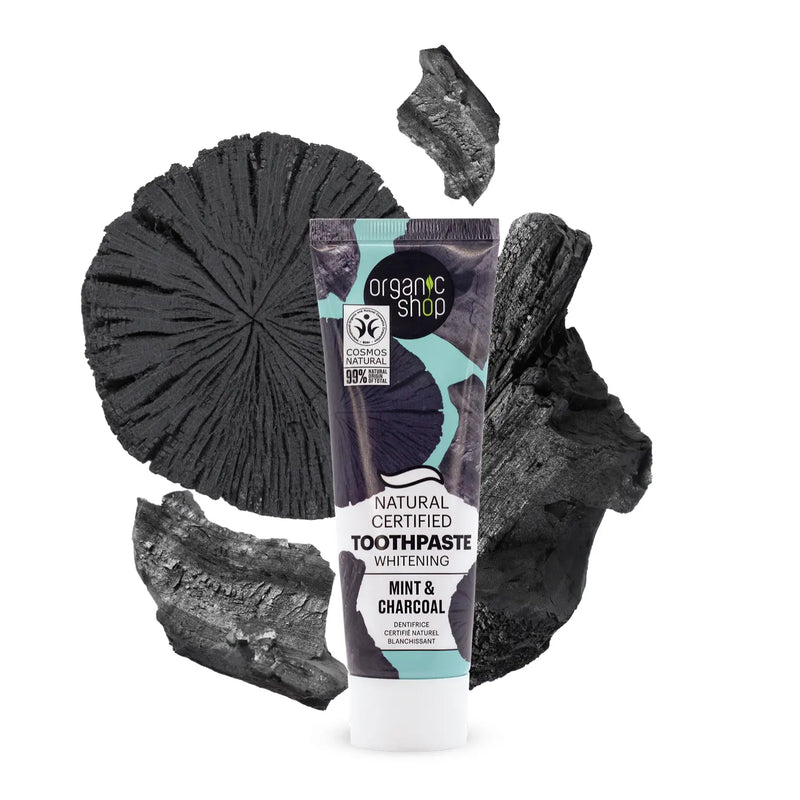 Organic Shop Natural Certified Toothpaste Whitening Charcoal & Mint