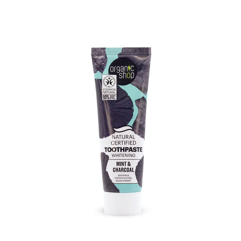 Organic Shop Natural Certified Toothpaste Whitening Charcoal & Mint