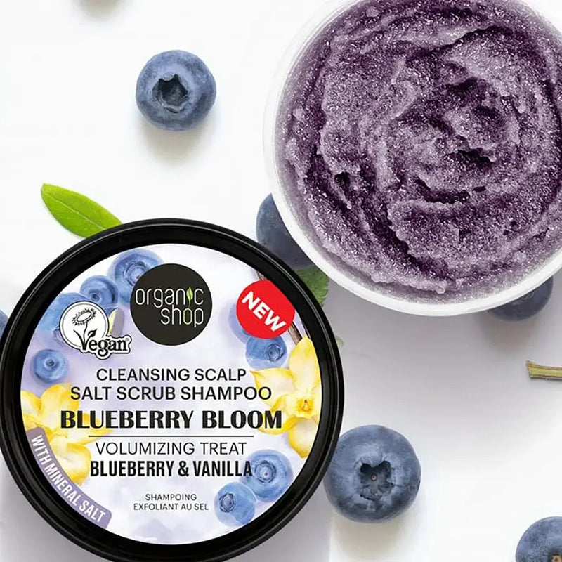 Organic Shop Salt Scrub Shampoo Blueberry Bloom