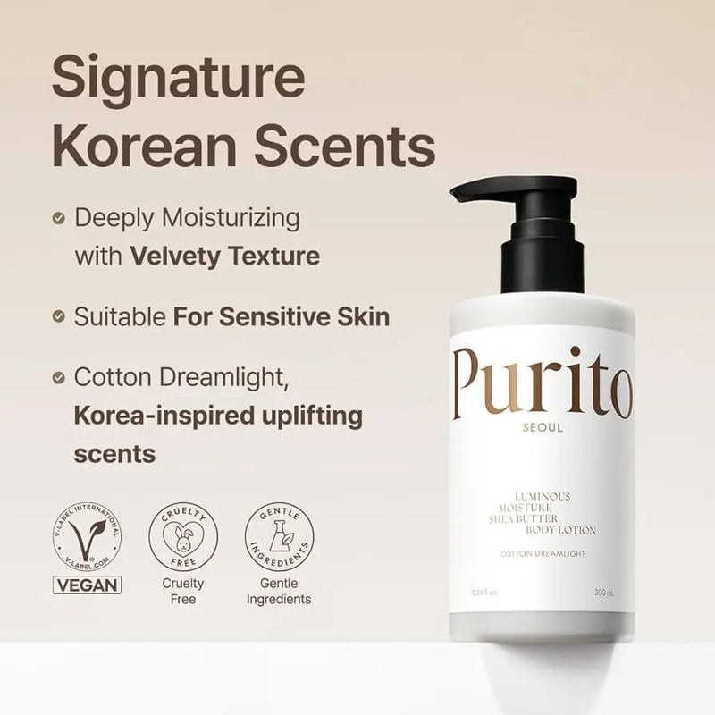 Purito Luminous Moisture Shea Butter Body Lotion Cotton Dreamlight