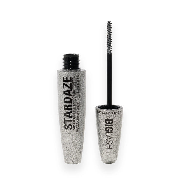 Revolution Stardaze Glitter Mascara Topper Holographic Dream, zilveren tube met borsteltje
