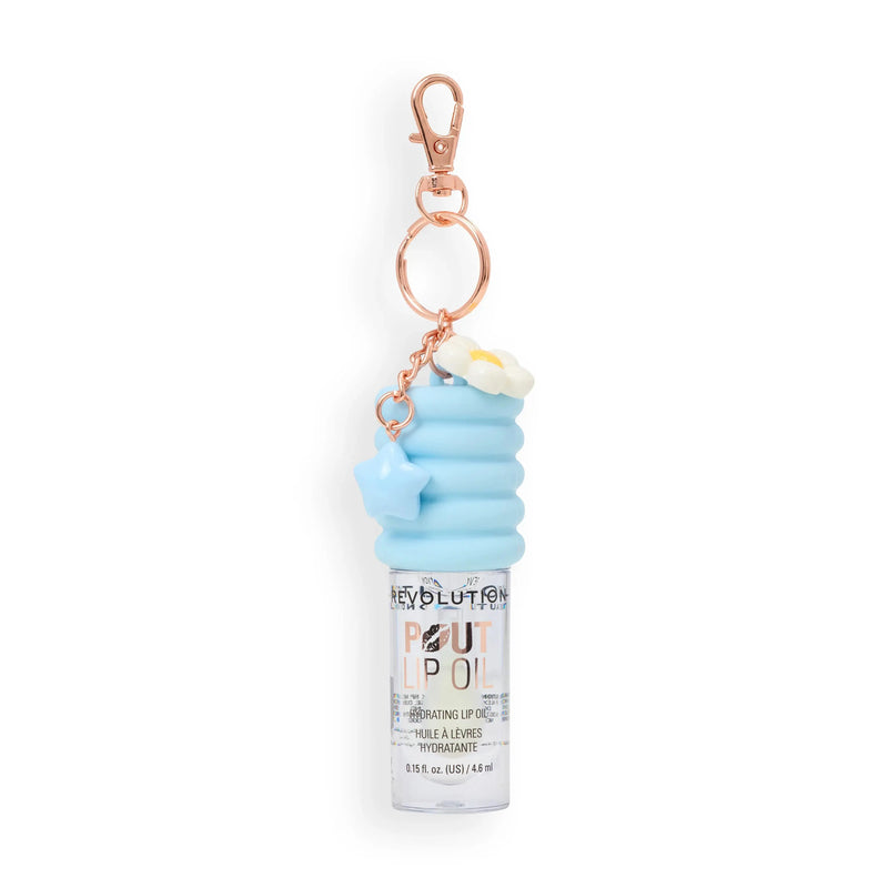 Revolution Pout Lip Oil Lychee Clear With Blue Charm