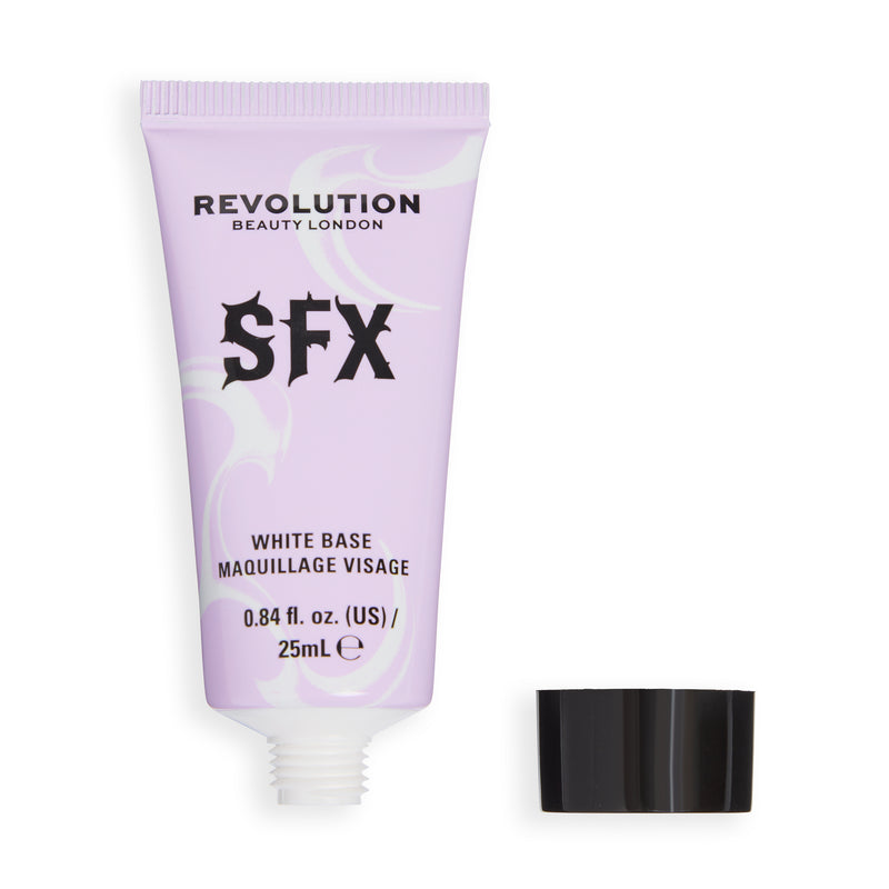 Geopende tube SFX White Base Foundation met de dop ernaast