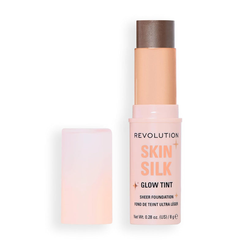 Revolution Skin Silk Glow Tint Sheer Foundation Stick Deep Neutral, foundation stick met natuurlijke glow