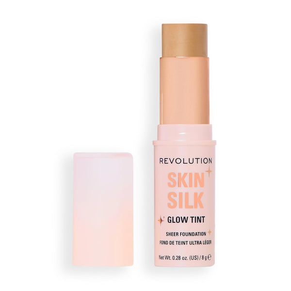 Revolution Skin Silk Glow Tint Sheer Foundation Stick Medium Tan Warm, stick foundation