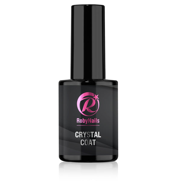 RobyNails Crystal Coat Gel Top Coat Gloss, gellak top coat met heldere glans
