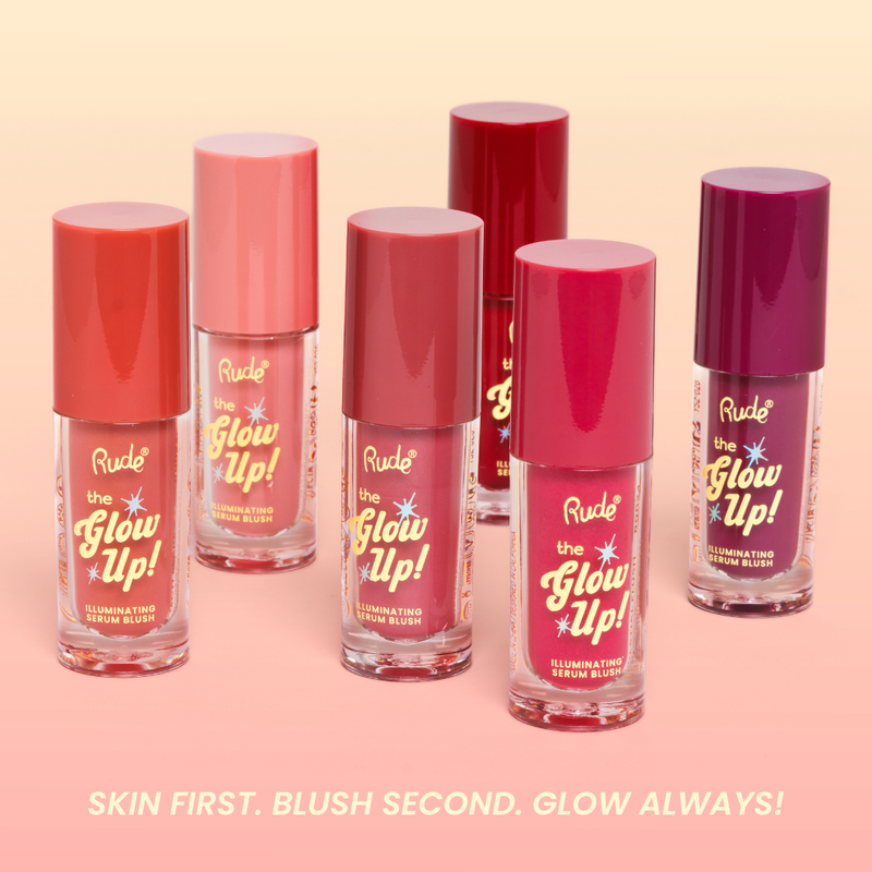 Rude Cosmetics The Glow Up! Illuminating Serum Blush Velvet Glam, vloeibare serum blush met gloed, foto 7 van 7