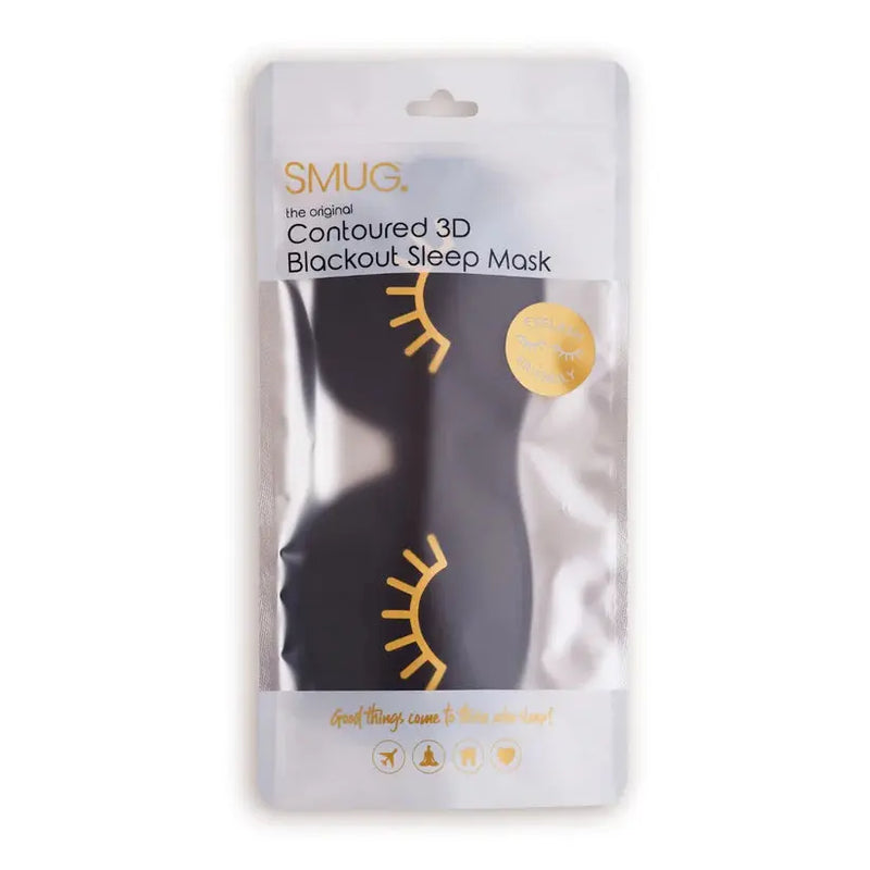 Smug Contoured 3D Blackout Sleep Mask Wink Black