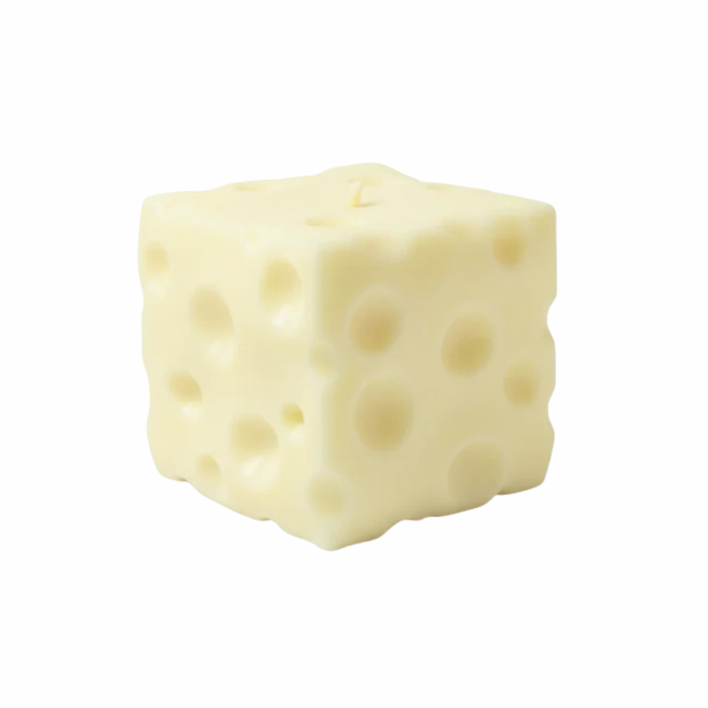 Cheese PU Squishy van Boozyshop, zacht kaasblokje om in te knijpen