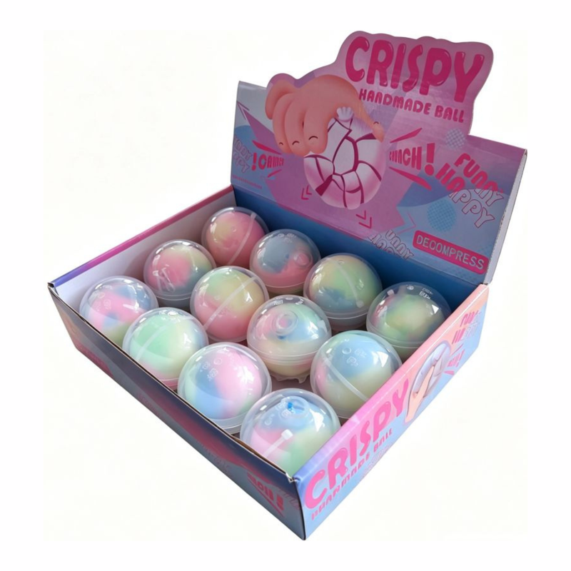 Mystery Rainbow Wax Cracking Ball Squishy, mystery squishy onder de waslaag