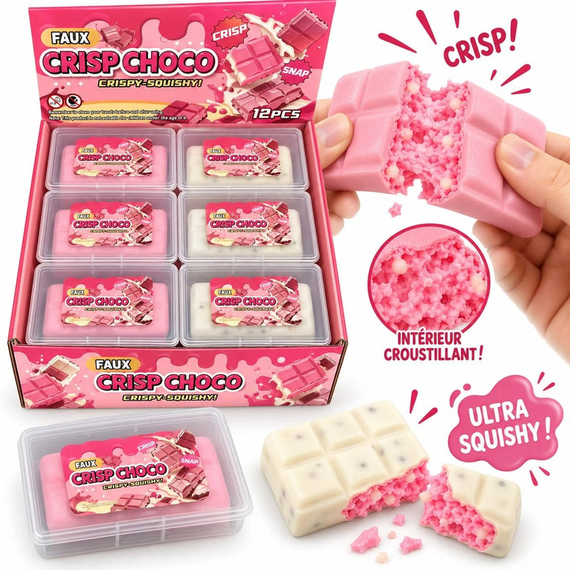 Wax Cracking Mystery Chocolate Bar Squishy, waslaag rond de chocoladereep squishy