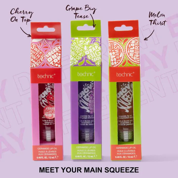 Technic Juicy Squeeze Ceramide Oil Cherry On Top, hydraterende lipolie met kersenextract en ceramides