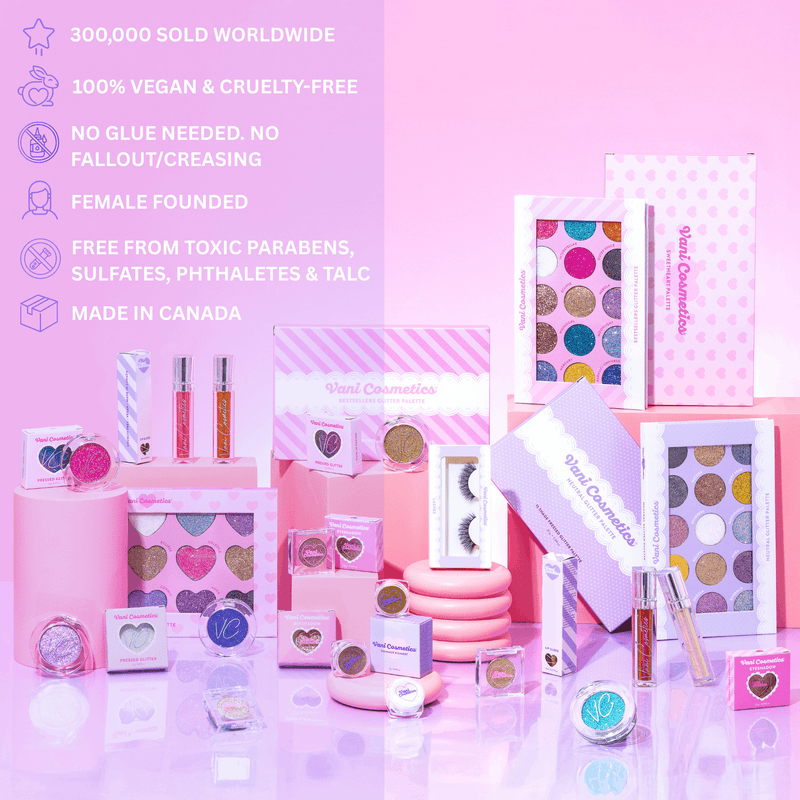 Vani Cosmetics Eyeshadow Cosmos, pressed glitter oogschaduw in koperen tint, foto 5 van 7