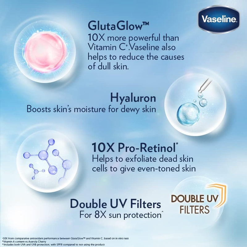Vaseline Gluta-Hya Flawless Bright Semi Burst Lotion 330 ml.