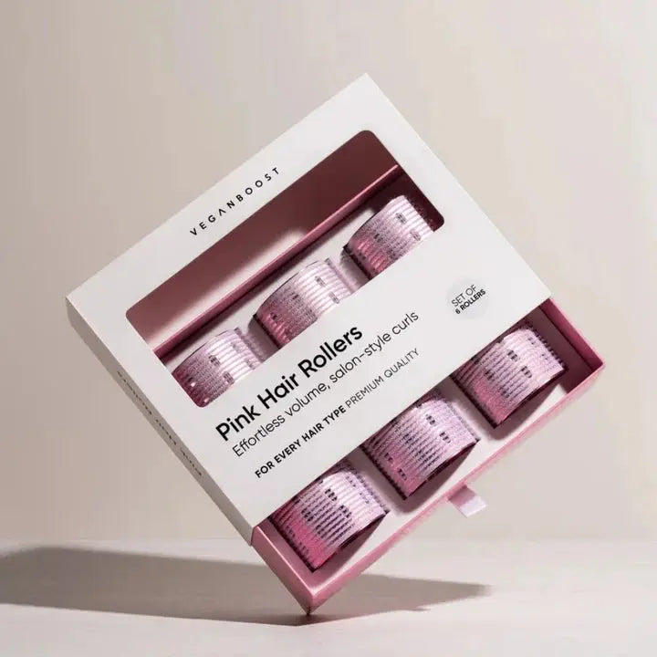 Veganboost Pink Hair Rollers
