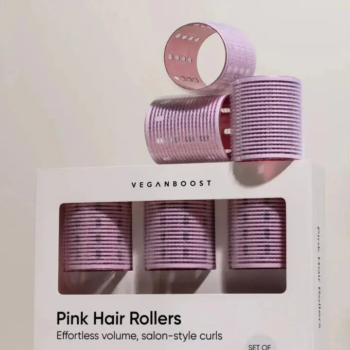 Veganboost Pink Hair Rollers