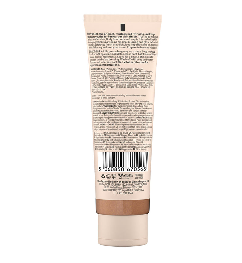 Vita Liberata Body Blur Medium, body make-up voor directe bronskleur, foto 5 van 5
