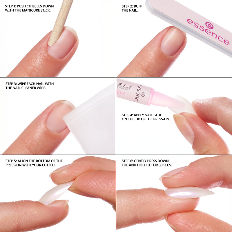 What The Fake! Press On Nails Manicure Set 05 French Chrome
