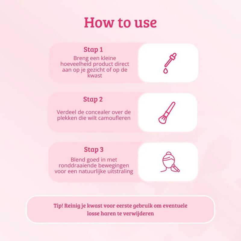 Boozyshop Soft Pink & Gold Brightening Concealer Brush