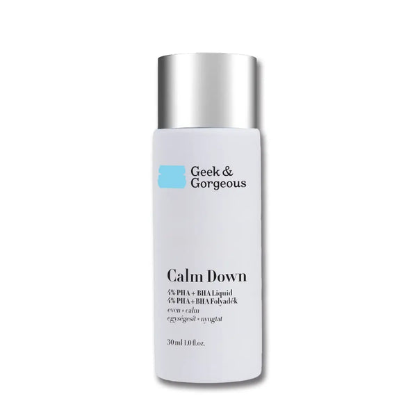 Geek & Gorgeous Calm Down 4% PHA + BHA Liquid Exfoliant 30 ml.