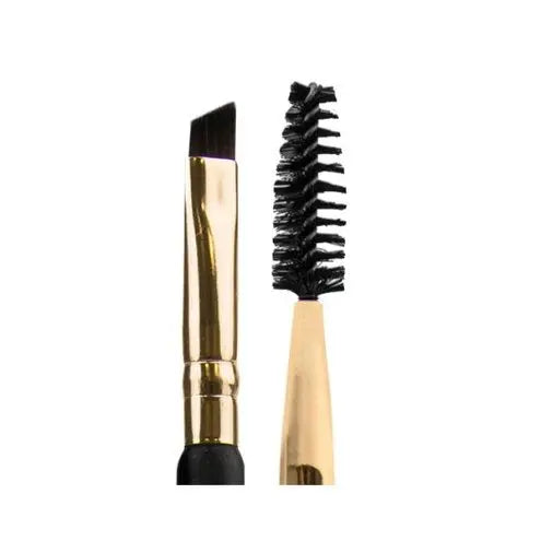LA Girl Pro Brush Duo Brow Brush, handgemaakte wenkbrauwkwast met schuine synthetische haren