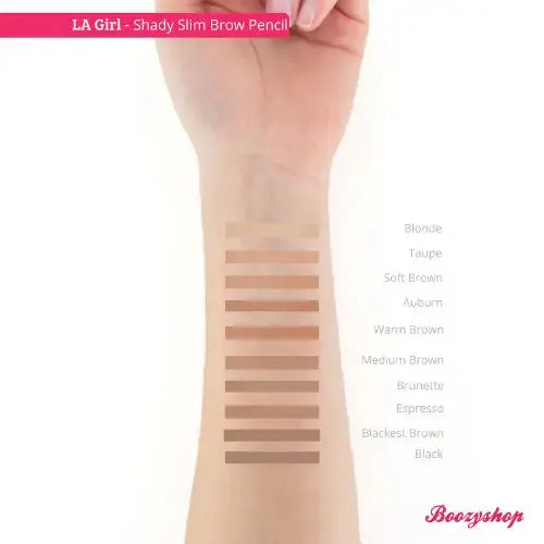 LA Girl Shady Slim Brow Pencil Auburn, wenkbrauwpotlood voor auburn haar