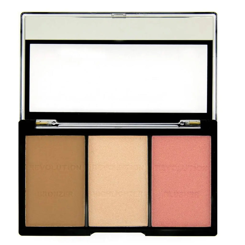 Revolution Contour Kit Ultra Fair C01, compact palette met blush, bronzer en highlighter, foto 2 van 3