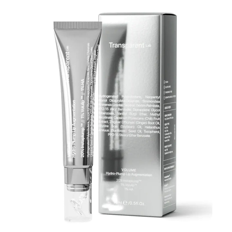 Transparent Lab Volume Hydrating Lip Plumping Treatment, lip plumper voor volume en hydratatie