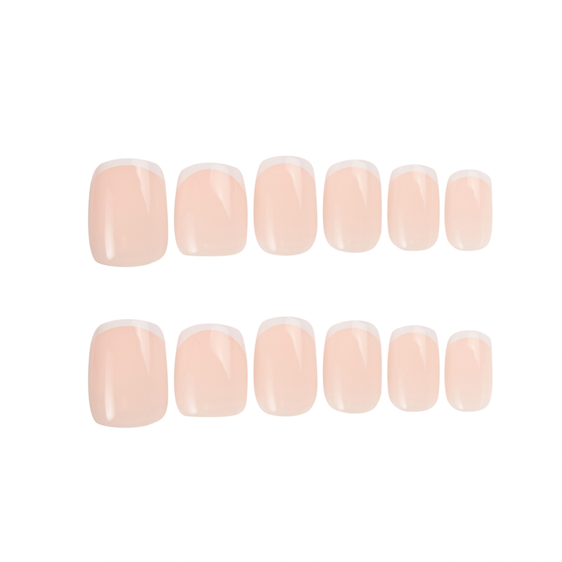 ATE Press On Nails Bare Minimum S/M, met een sheer, warme nude basis