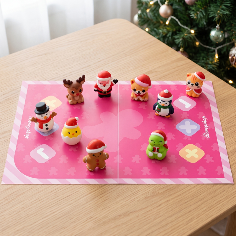 Fidget & Squishy Trading Mat Candy Cane & Gingerbread Limited Christmas Edition