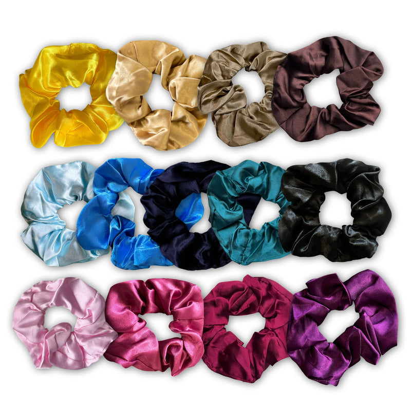 African Fabs Deluxe Satin Scrunchie Pink 3