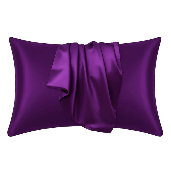 African Fabs Silky Satin Pillowcase Purple