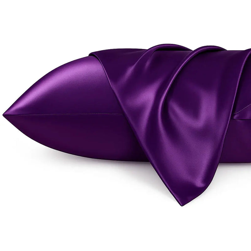 African Fabs Silky Satin Pillowcase Purple