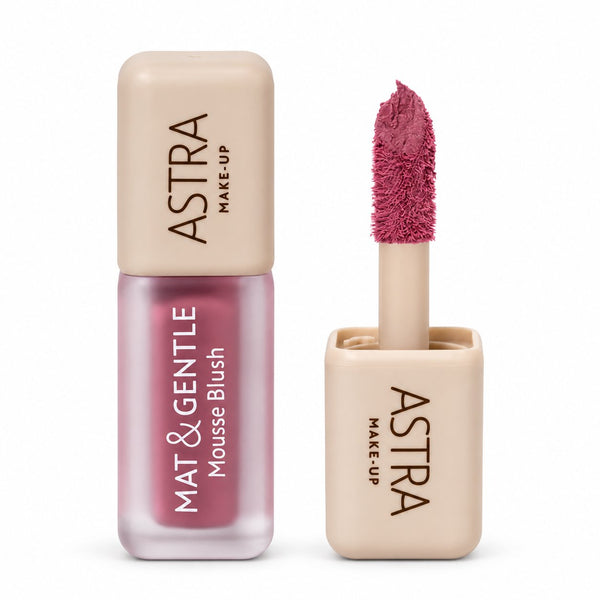 Astra Make Up Mat & Gentle Mousse Blush Arabesque, matte mousse blush voor wangen.