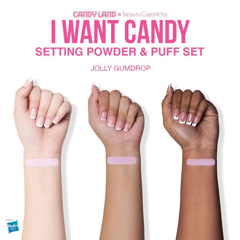 Beauty Creations Loose Powder & Puff Set I Want Candy
