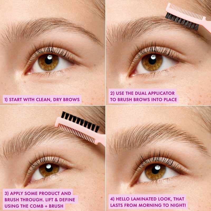 Essence Brow Lift & Freeze Glue 06 Black Brown, wenkbrauwgel in zwartbruin, foto 2 van 5