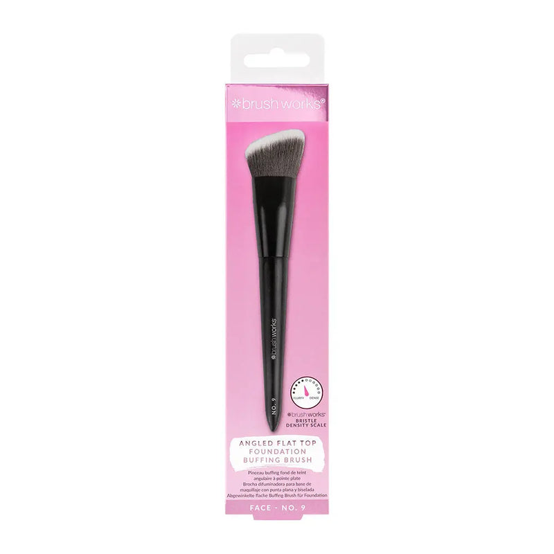 Brushworks No. 9 Angled Flat Top Foundation Buffing Brush