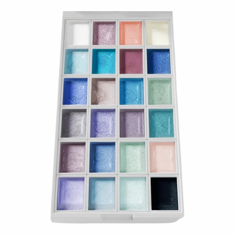 Crisania Neri Pat Art Gel Palette Ice Edition, palette met 24 ijzige painting gels voor nail art