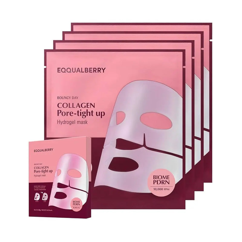 Eqqualberry Collagen Pore-Right Up Hydrogel Mask 4-Pack