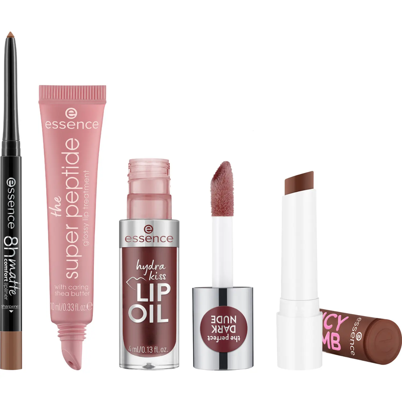 Essence Toffee Talk Brown Lip Set
