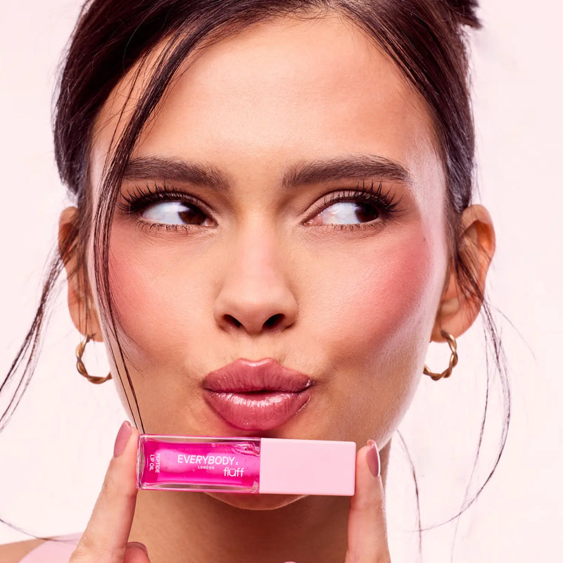 Everybody London X Fluff Peptide Lip Oil Pink Rush