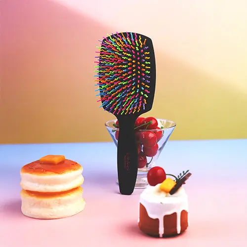 Eyecandy Rainbow Volume S Paddle Brush Black