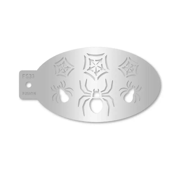 Fusion Body Art Crawing Spider & Web Face Paint Stencil
