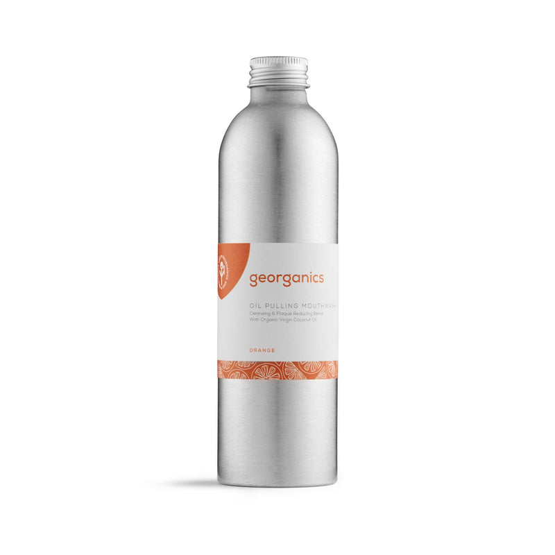 Georganics Oil Pulling Mouthwash Sweet Orange, natuurlijk mondwater voor frisse adem
