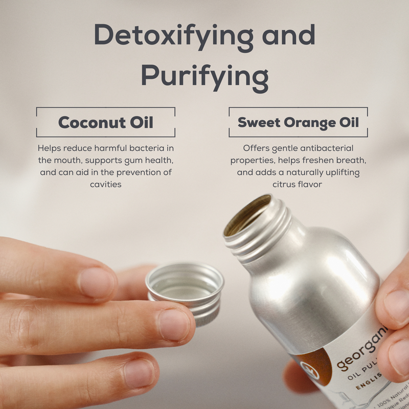 Georganics Oil Pulling Mouthwash Sweet Orange, natuurlijk mondwater voor frisse adem, foto 3 van 5