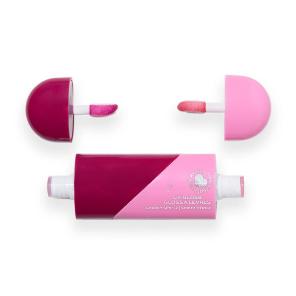 I Heart Revolution Midnight Cherry Twist Duo Lip Oil & Shimmer Gloss