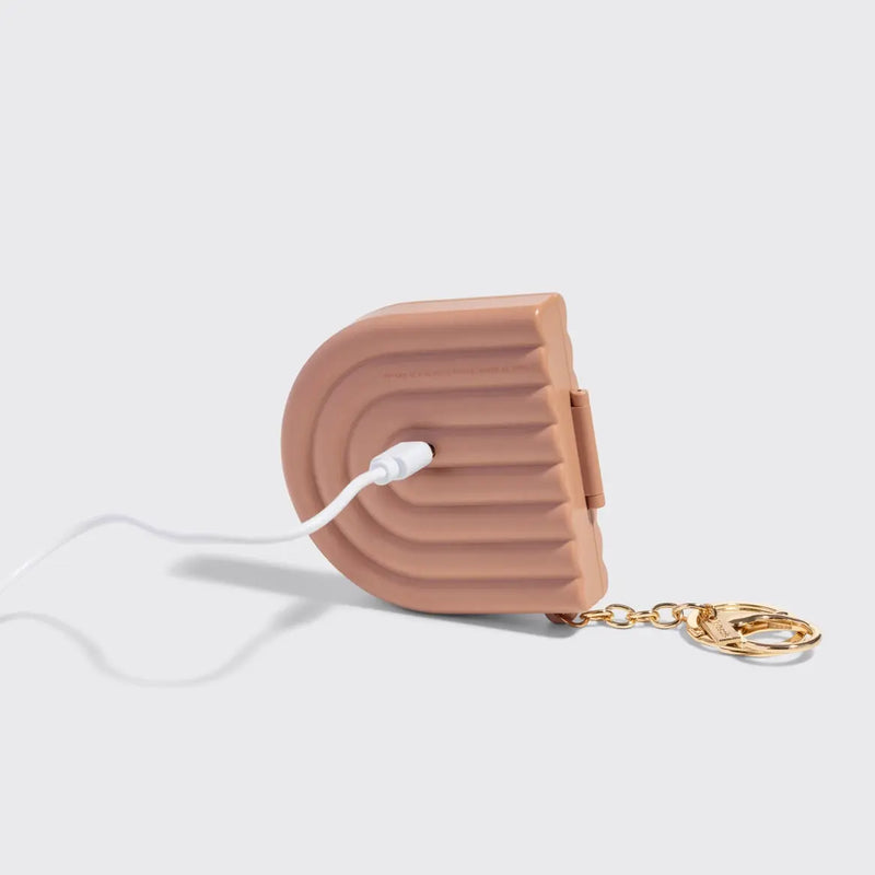 Kitsch Compact Mirror Keychain Terracotta