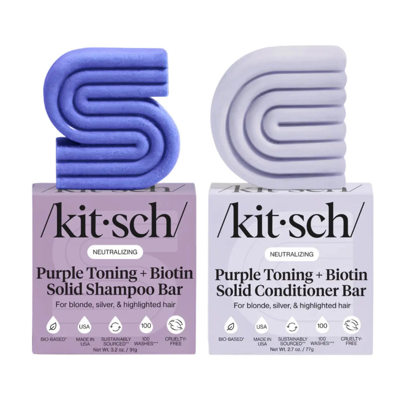 Kitsch Neutralizing Purple Toning Shampoo & Conditioner Bar Set